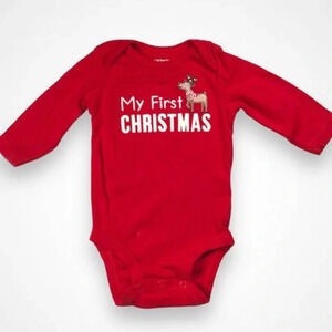 4/$20 Carter’s First Christmas  Red Onesie